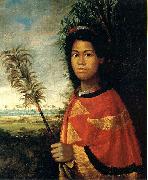 Robert Dampier Portrait of Princess Nahiennaena of Hawaii oil painting reproduction